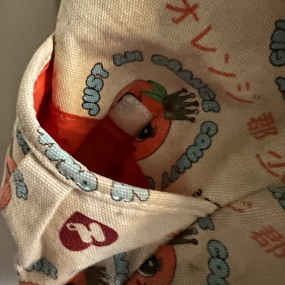 Harajuku Lovers  Beige Tote Bag with Cartoon Print - Picture 6 of 8